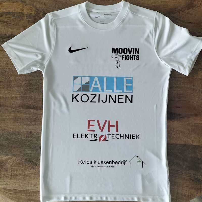 Bedrukt shirt voor kickboks wedstrijd